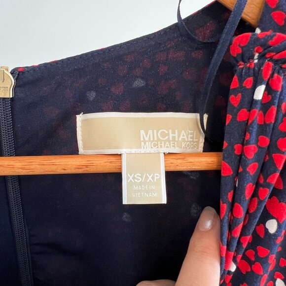 MICHAEL Michael Kors Heart-Print Ruched Matte-Jersey Dress - Picture 6 of 7